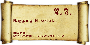 Magyary Nikolett névjegykártya